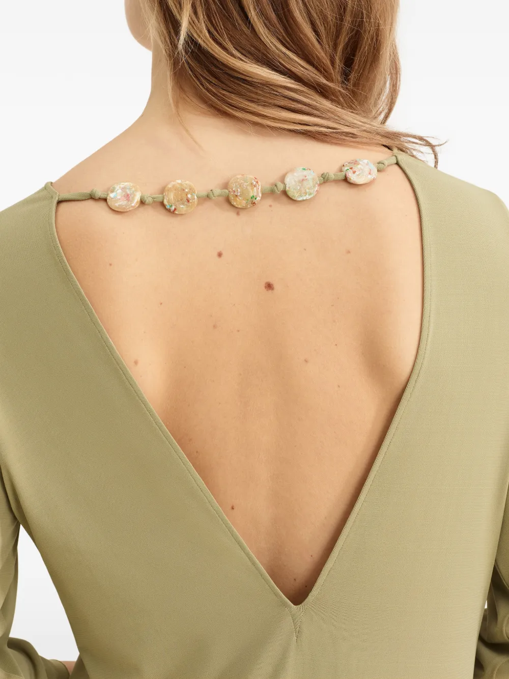 ERES Fabuleuse mini-jurk met kralendetail Groen