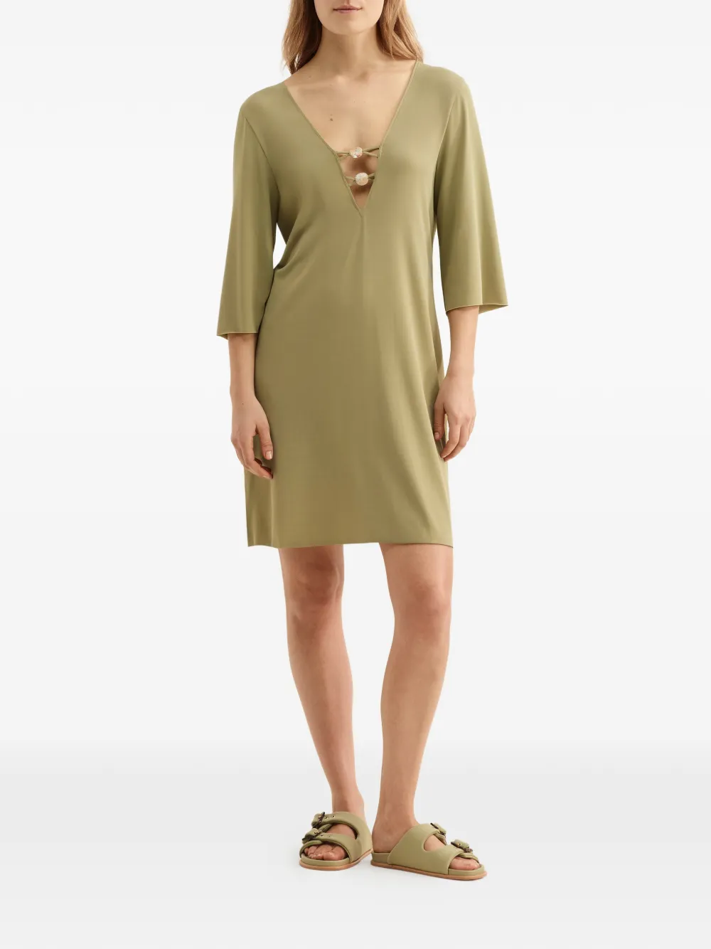 ERES Fabuleuse mini-jurk met kralendetail Groen