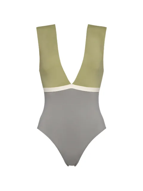 ERES Macadamia V-neck panelled swimsuit