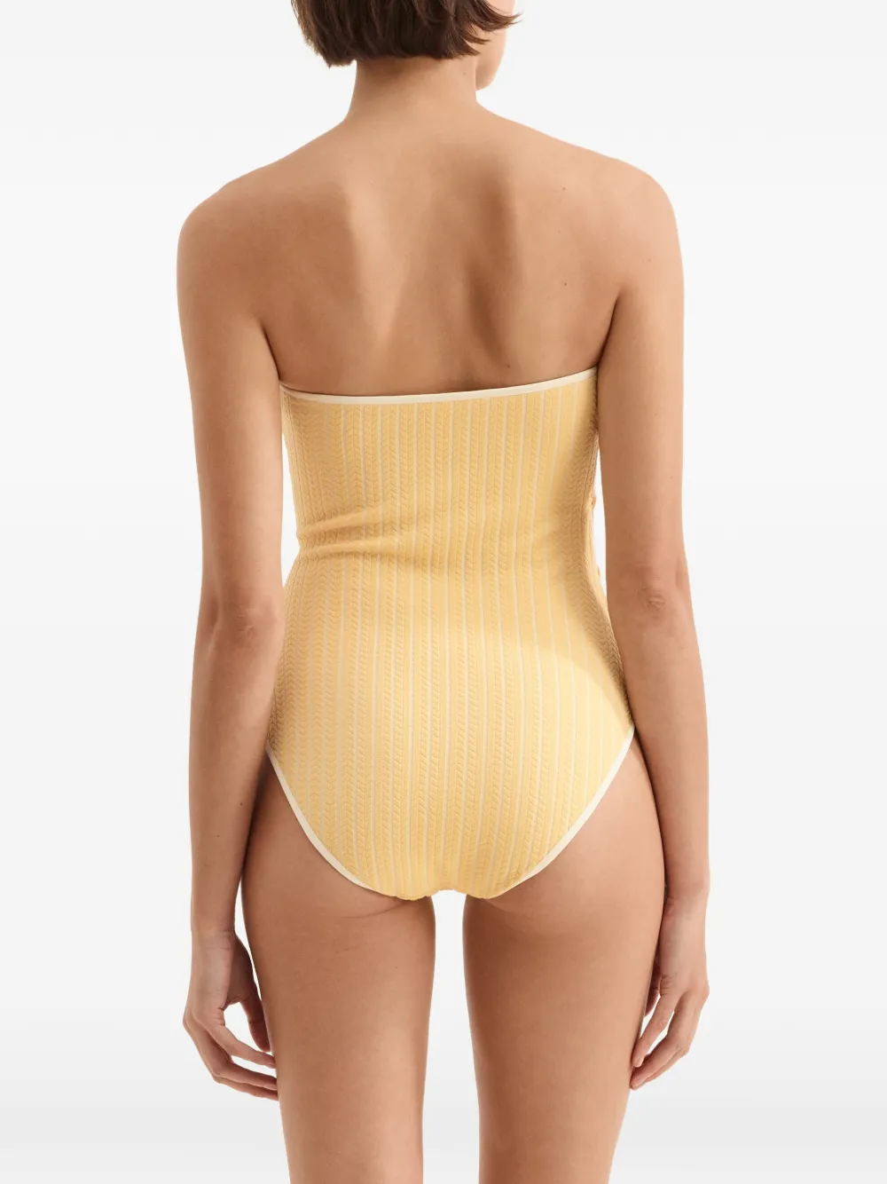 ERES Golden bustier badpak met uitgesneden details Geel