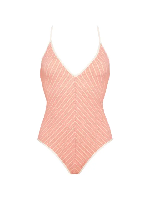 ERES Lounge V-neckline striped swimsuit