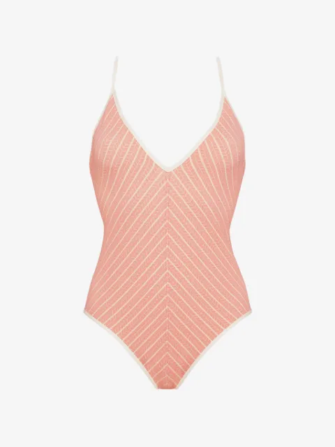 ERES Lounge V-neckline striped swimsuit