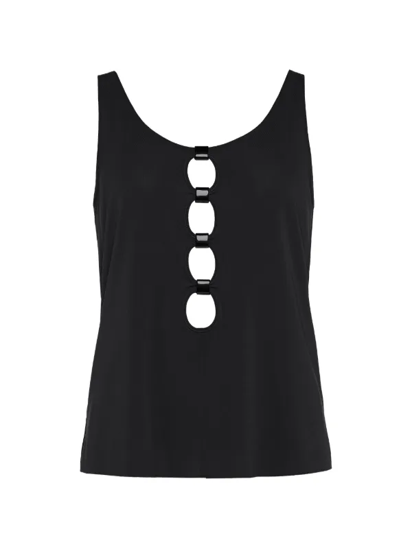 Eres Curl Cutout Top in Black