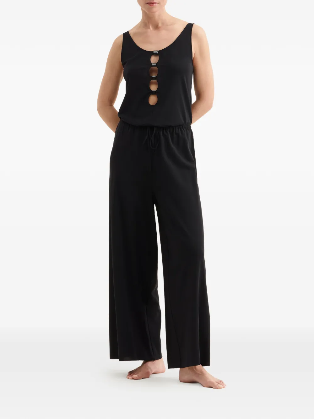 ERES Curl top met uitgesneden details Zwart