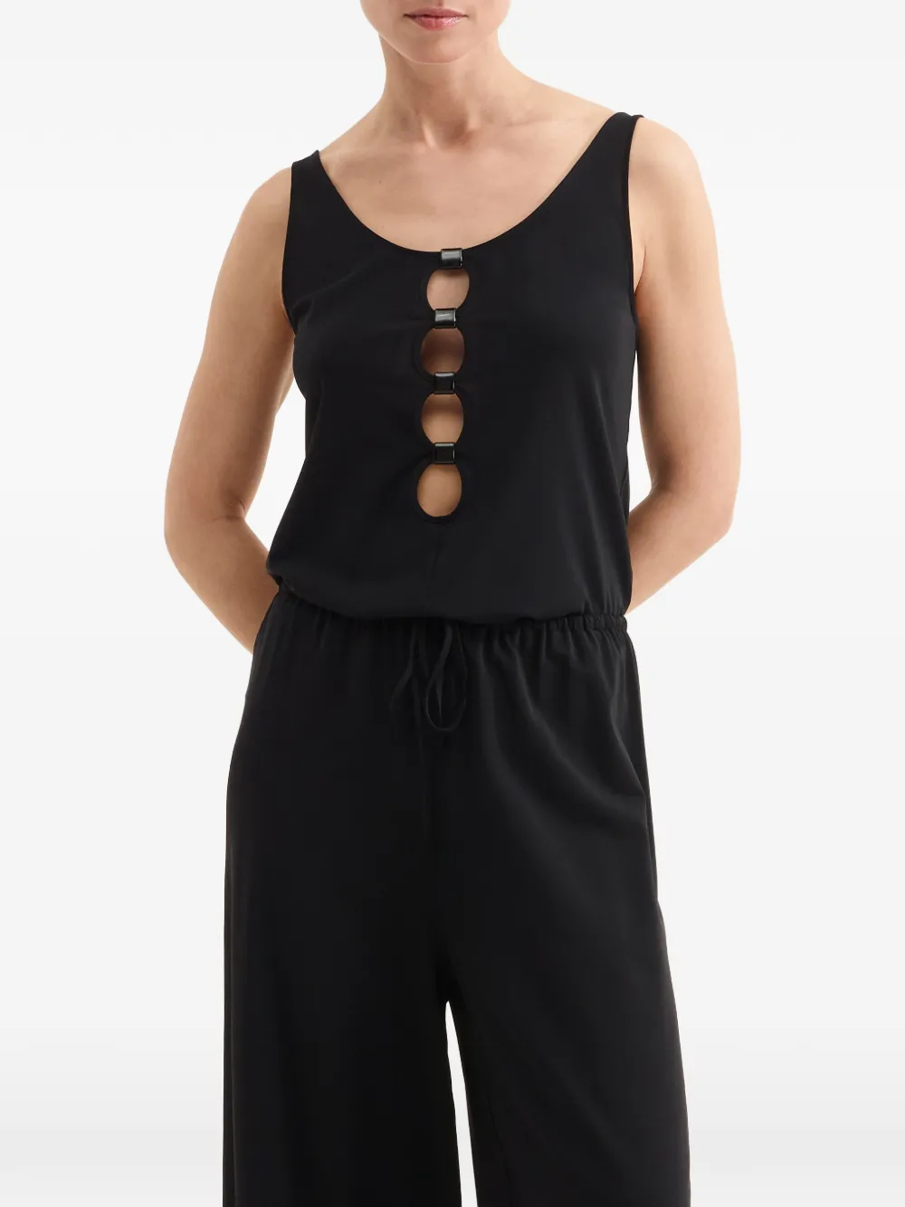ERES Curl top met uitgesneden details Zwart