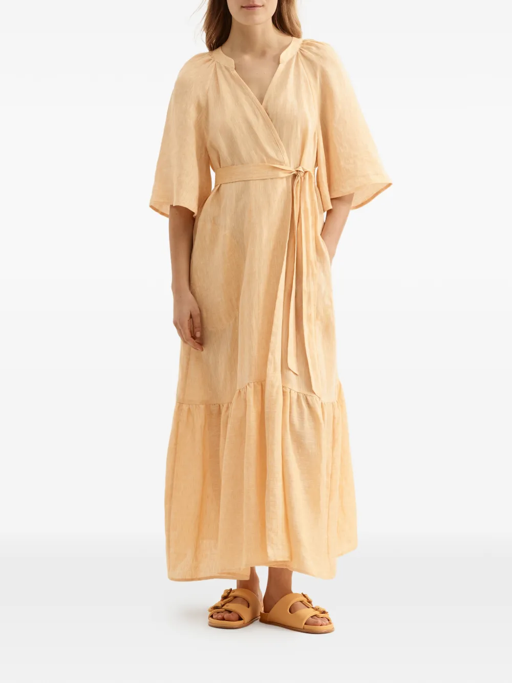ERES Audacieuse jurk met gestrikte taille Geel