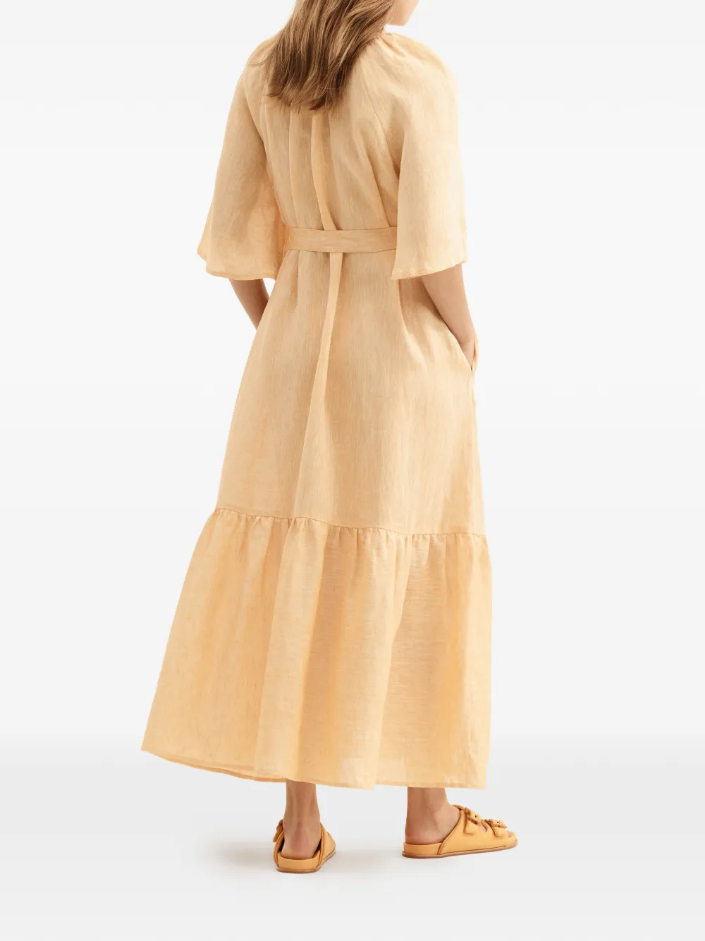 ERES Audacieuse jurk met gestrikte taille Geel