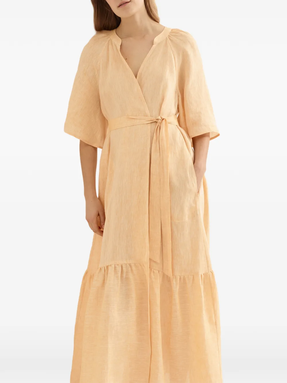 ERES Audacieuse jurk met gestrikte taille Geel