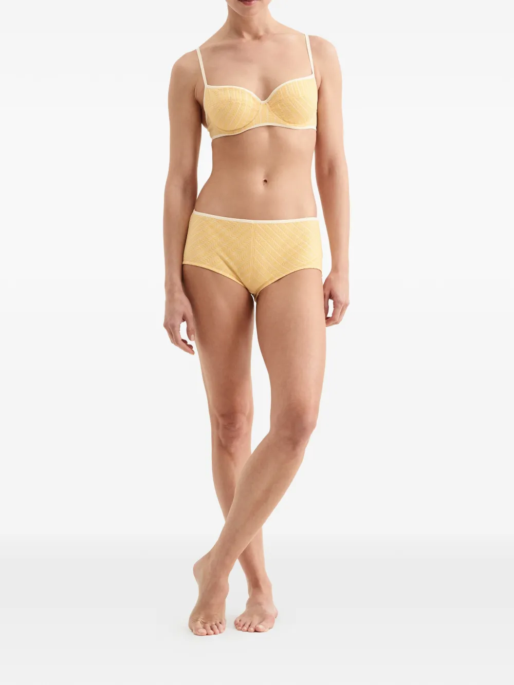 ERES Aftersun bikinislip met chevron streep Geel