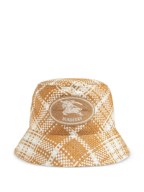 Burberry bob à motif à carreaux avec écusson logo