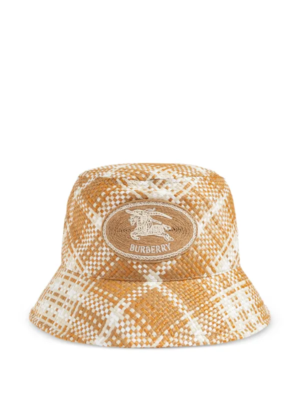 BURBERRY チェック柄 バケットハット サイズL Burberry チェック バケットハット | ニュートラル | FARFETCH JP