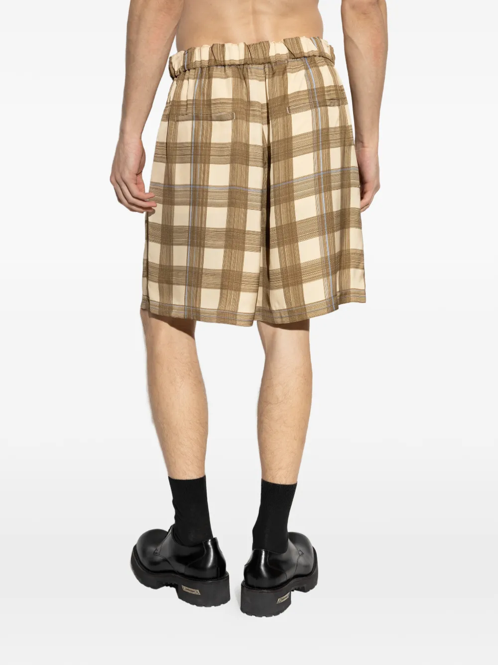 Jil Sander Geruite shorts Beige