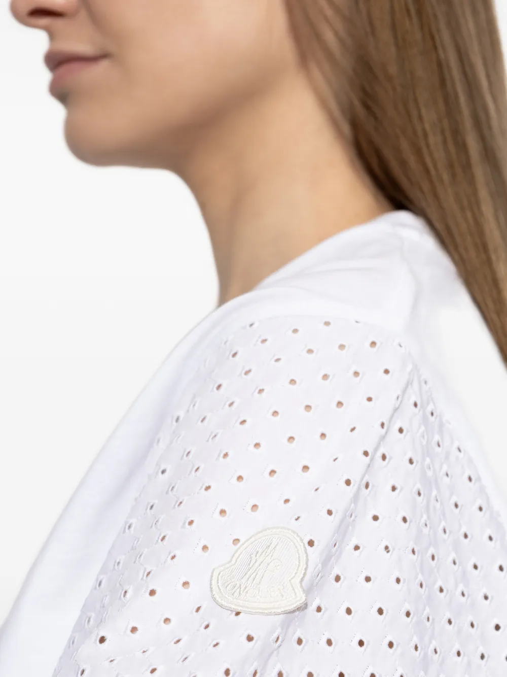 Moncler T-shirt met ringlets Wit