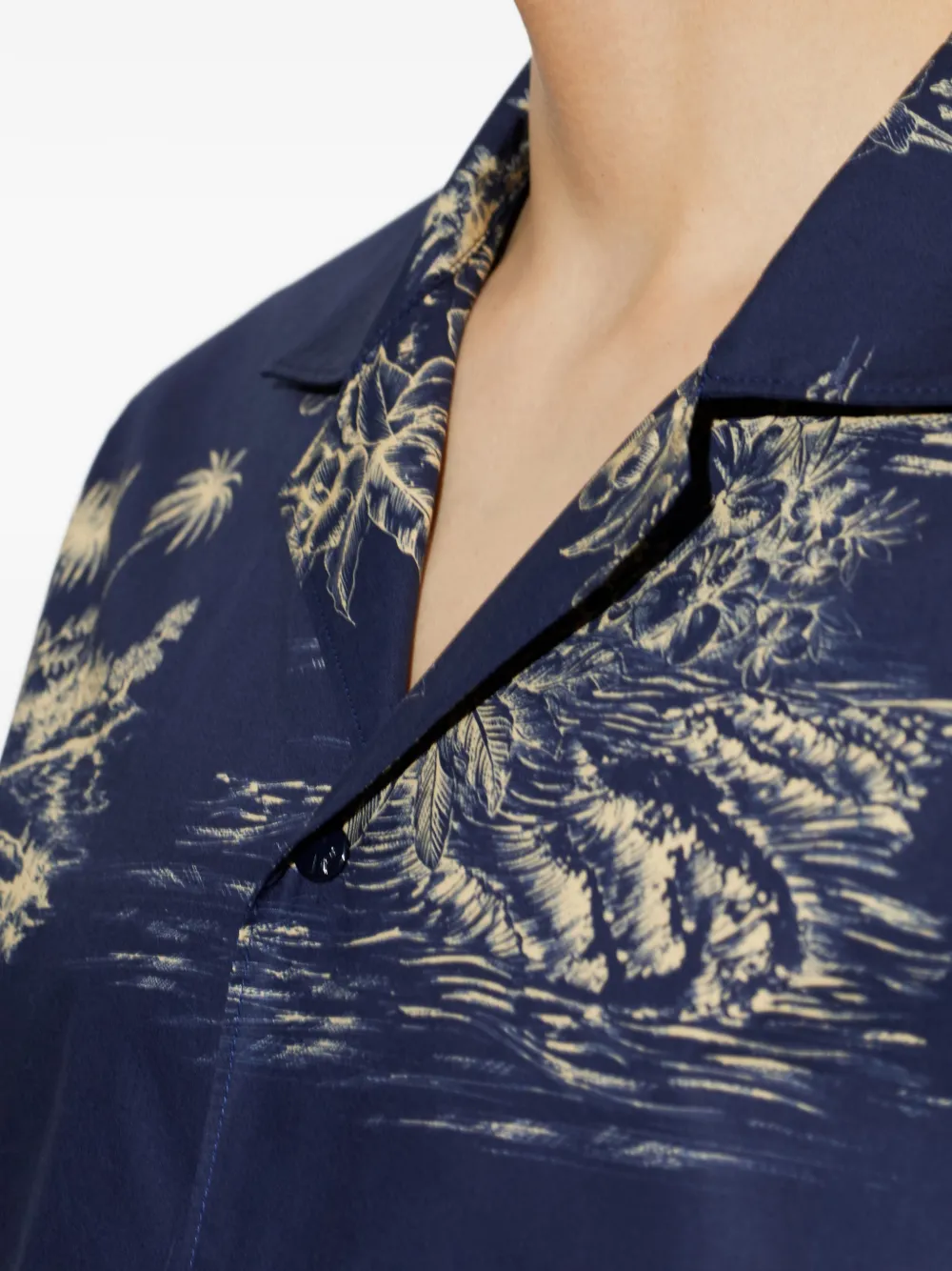 Moncler Overhemd met print Blauw