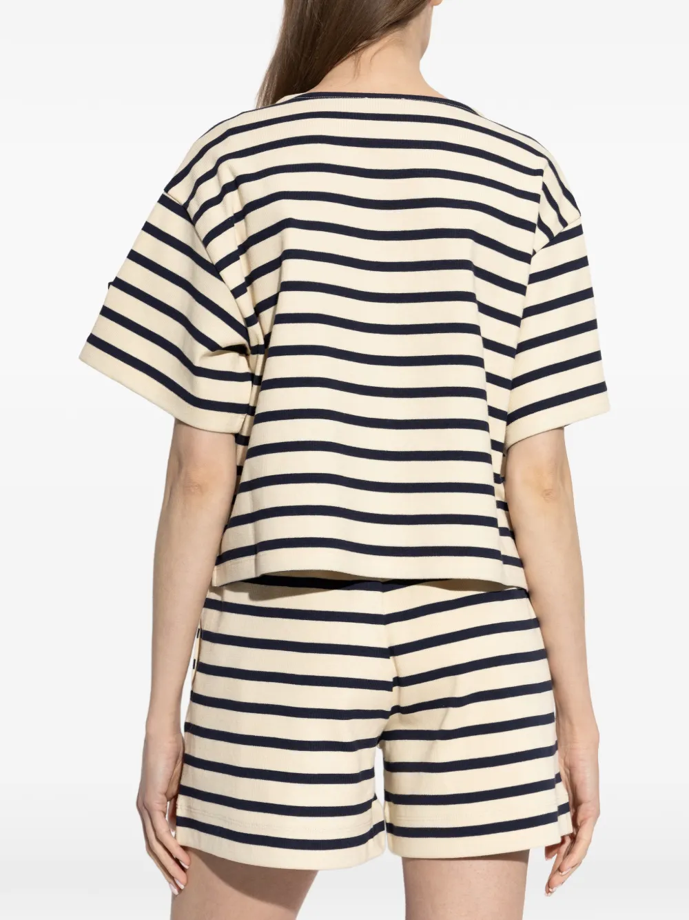 Moncler T-shirt met logoprint Beige