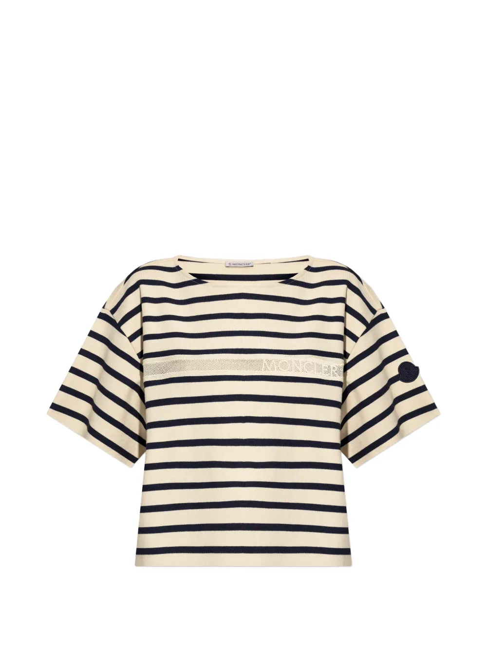 Moncler T-shirt met logoprint Beige