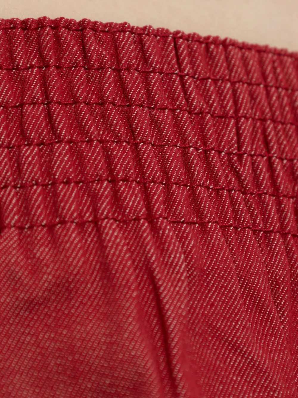 A.P.C. Gesmockte top met gestrikt bandje Rood