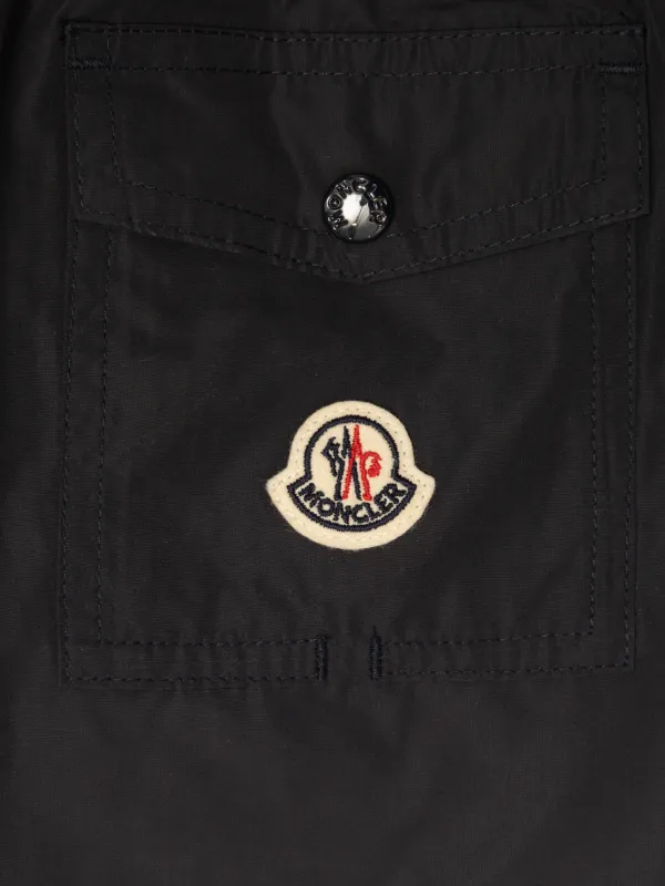 MONCLER GRENOBLE KIDS logo-embroidered Swim Shorts | Black | FARFETCH
