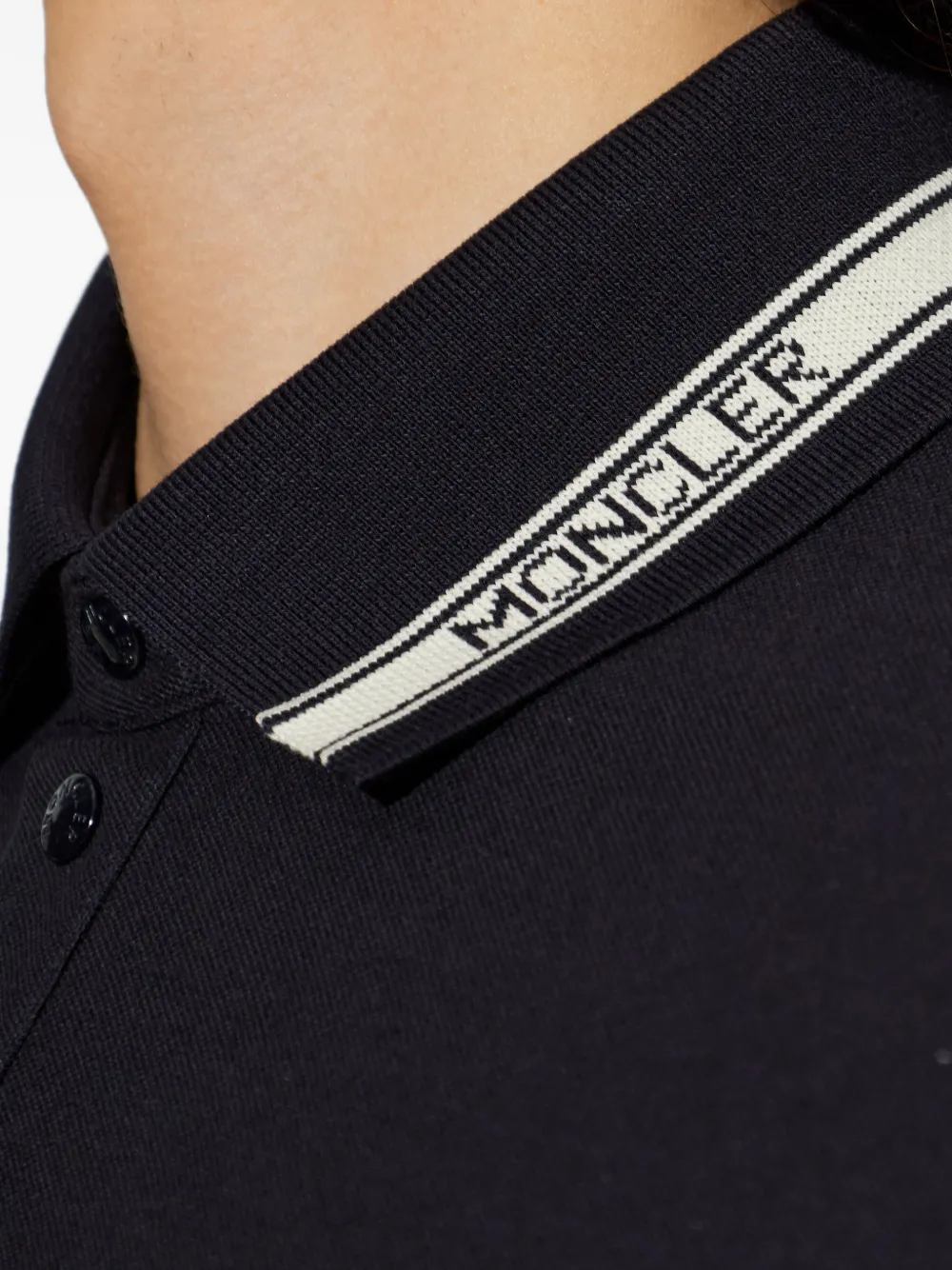 Moncler Poloshirt met kraag afwerking Blauw