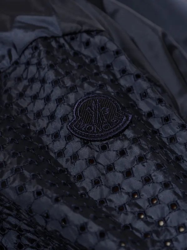 Moncler Zelkova Pierced Nylon Jacket | Blue | FARFETCH