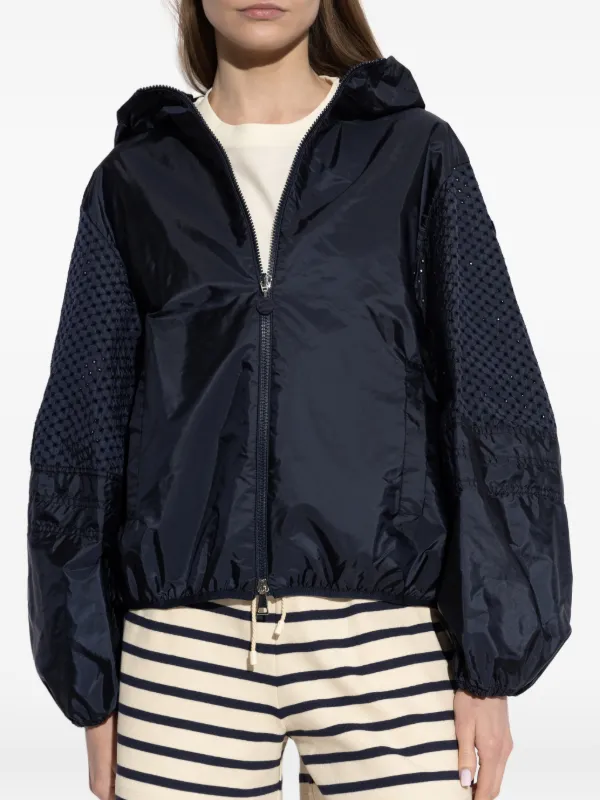 MONCLER HOSHI nylon jacket ナイロンジャケット Moncler Zelkova Pierced Nylon Jacket | Blue | FARFETCH PL