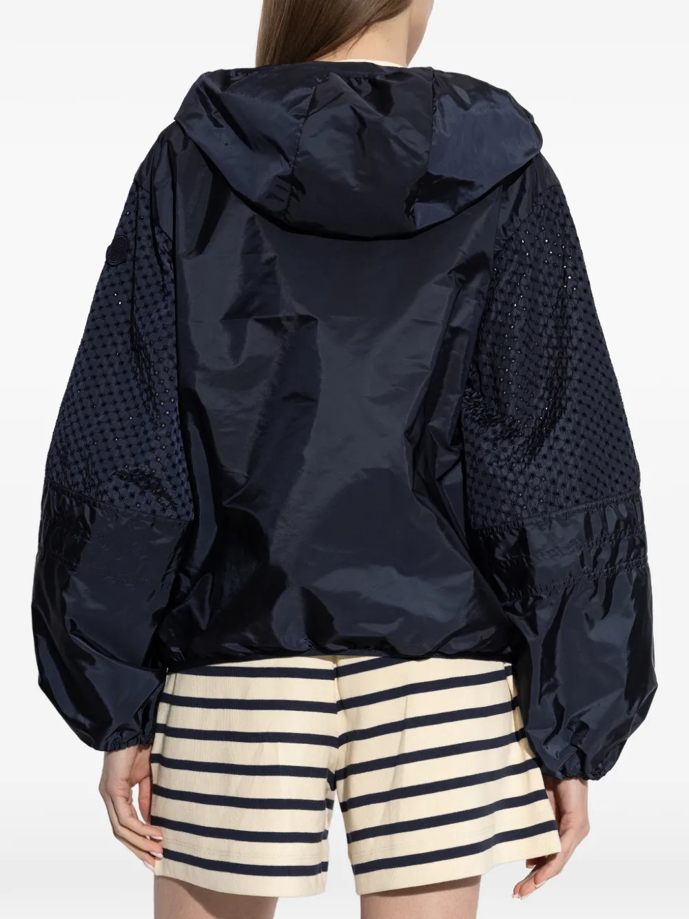 Moncler Zelkova Pierced Nylon Jacket | Blue | FARFETCH