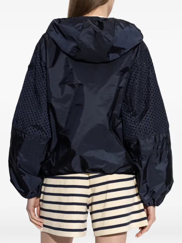 Moncler Zelkova Pierced Nylon Jacket | Blue | FARFETCH