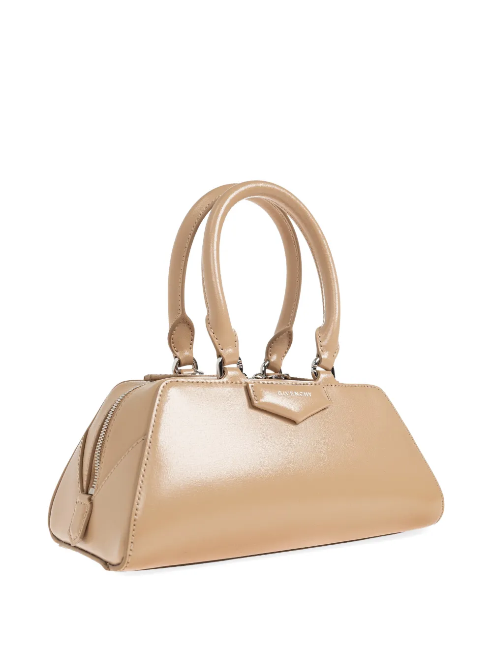Givenchy Antigona East-West Box leren mini-tas Beige