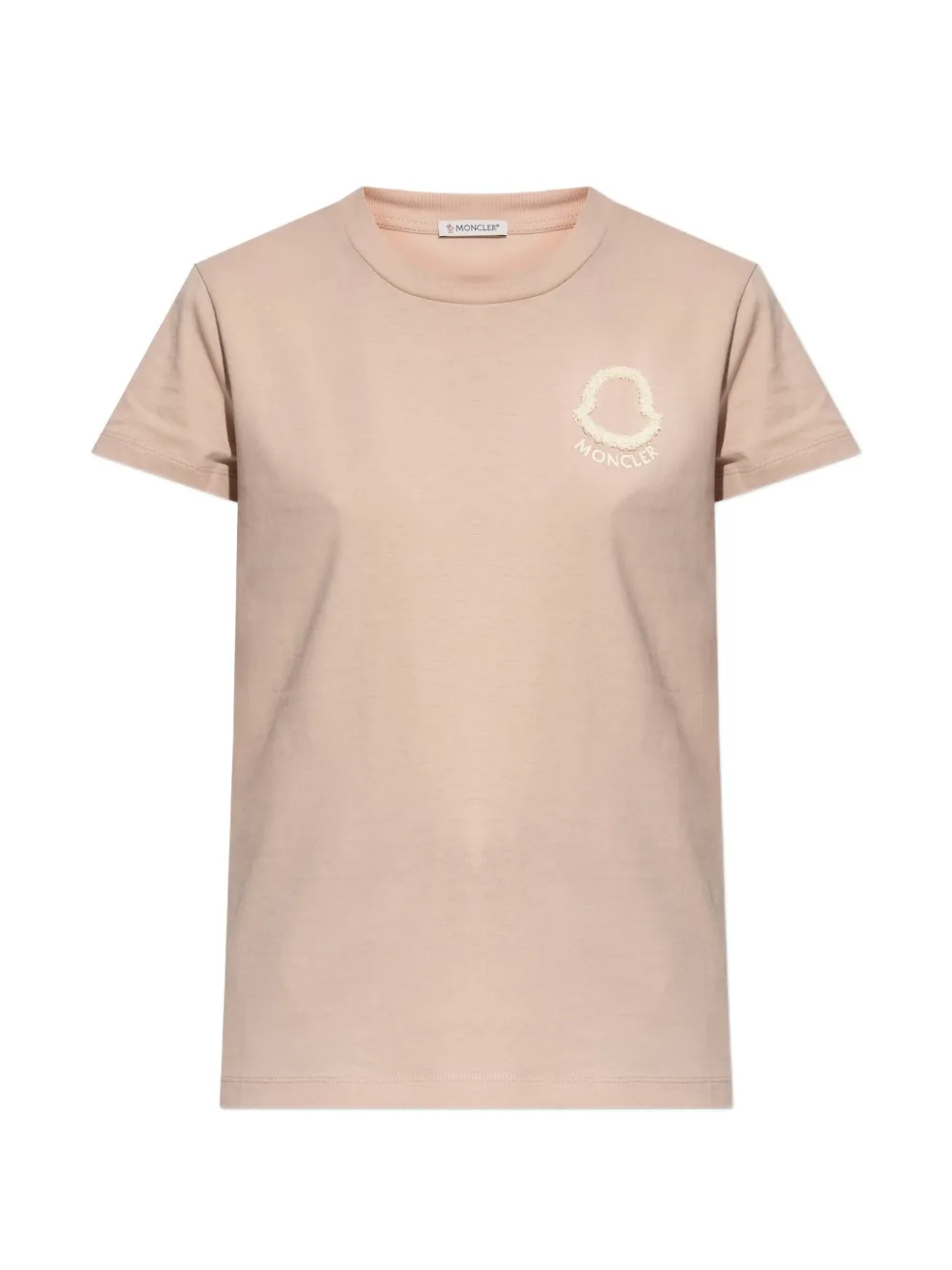 Moncler T-shirt met logo-applicatie Roze