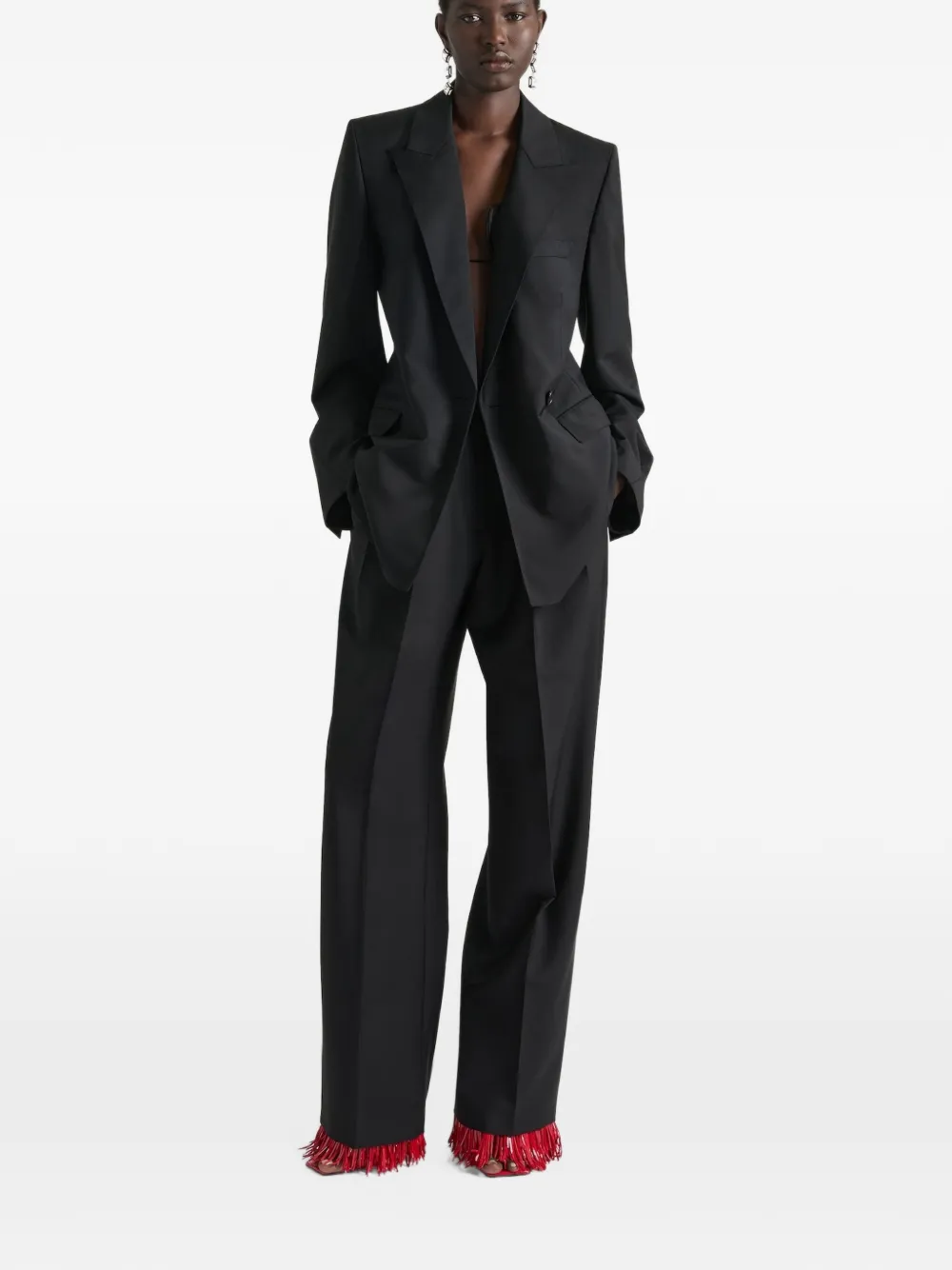 Givenchy Plooibroek van wol en mohair Zwart