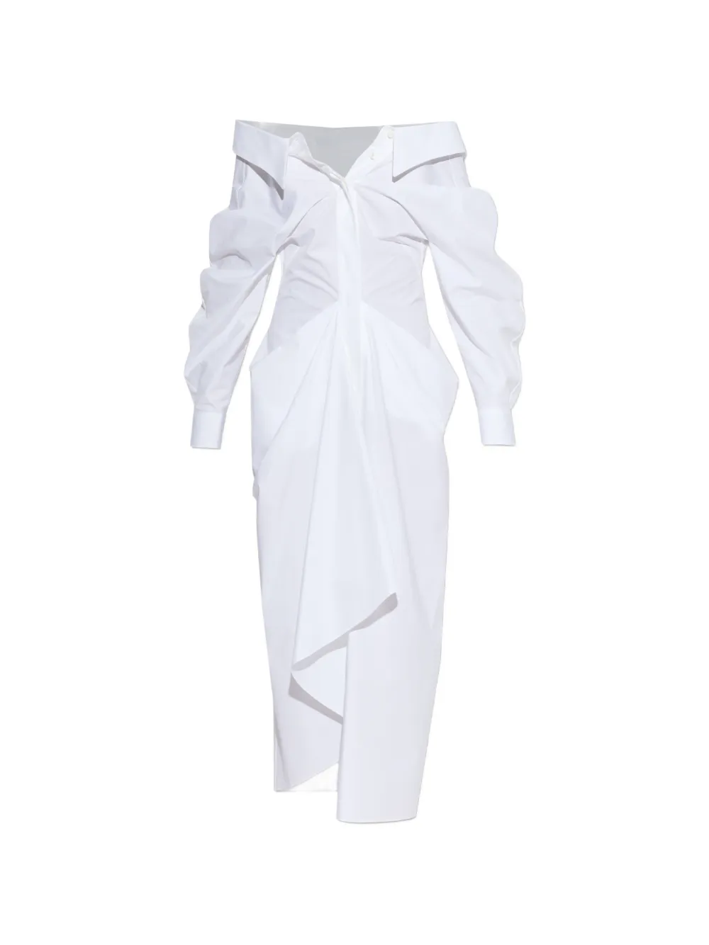 Givenchy draped poplin dress - Bianco