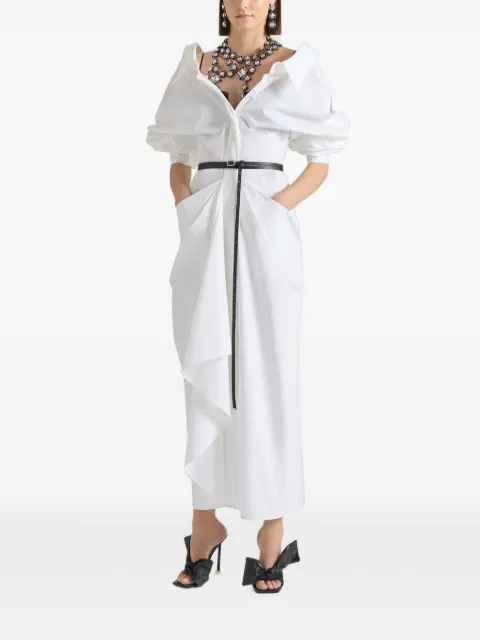 Givenchy Slashed long shirt dress in poplin