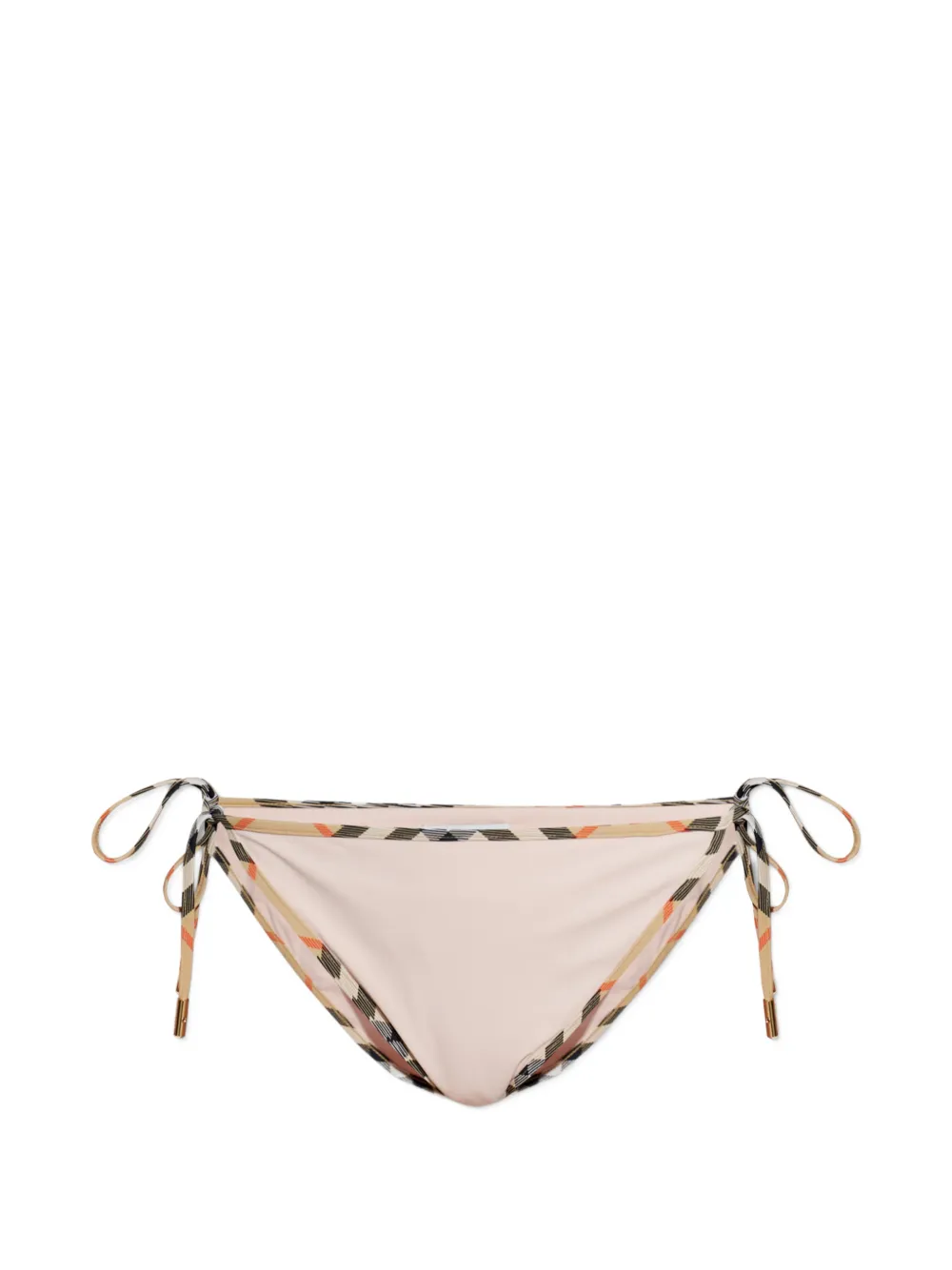 Burberry check-trim bikini bottoms - Toni neutri