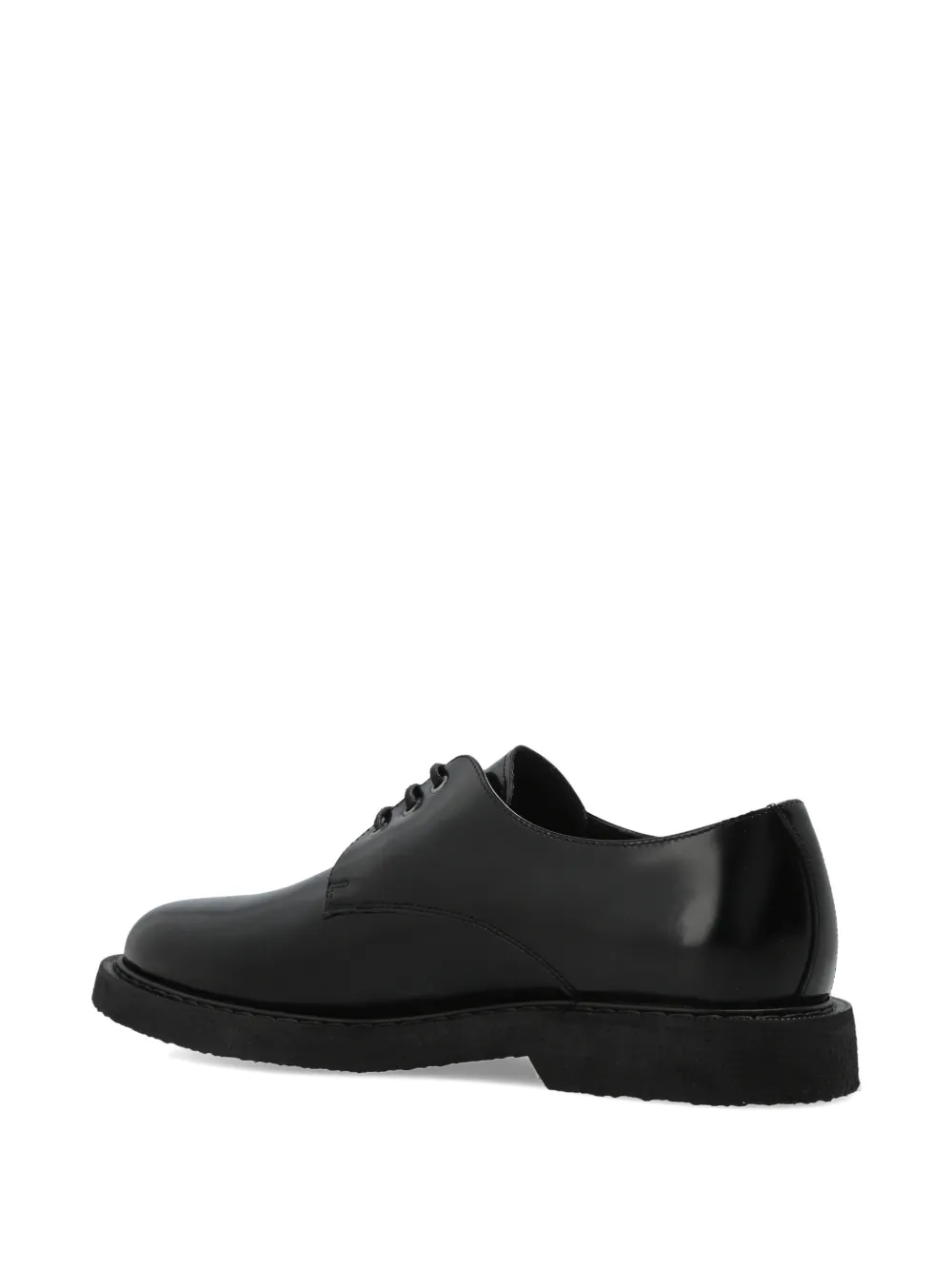 A.P.C. Leren derby schoenen met glanzend effect Zwart