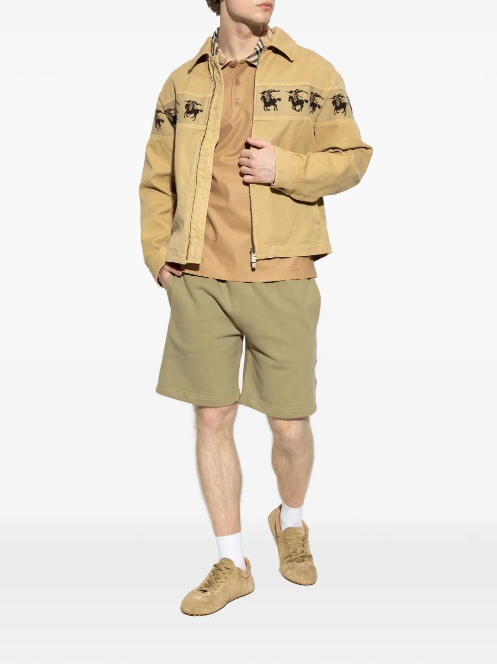 Burberry Jack met grafische print Beige