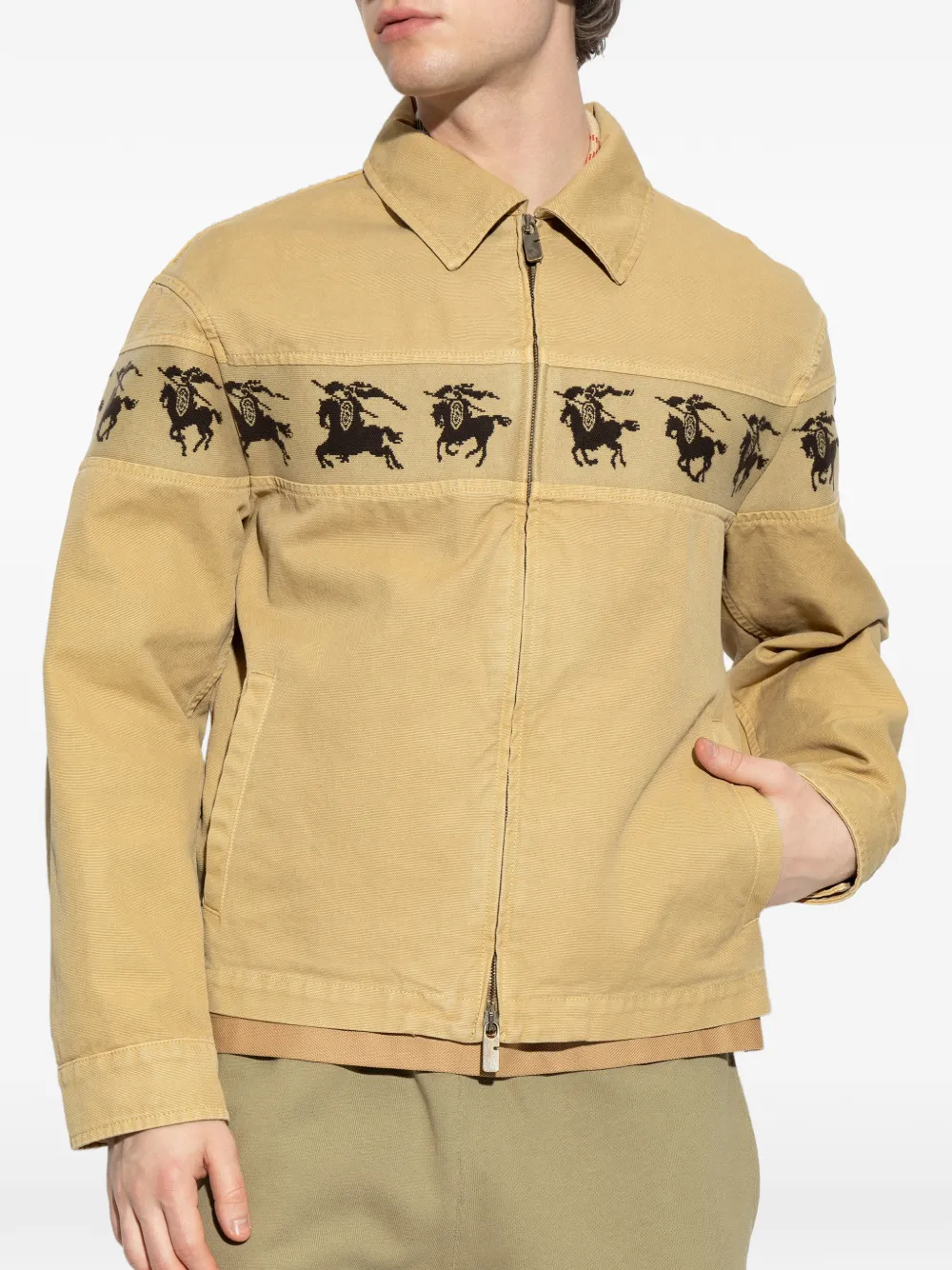 Burberry Jack met grafische print Beige