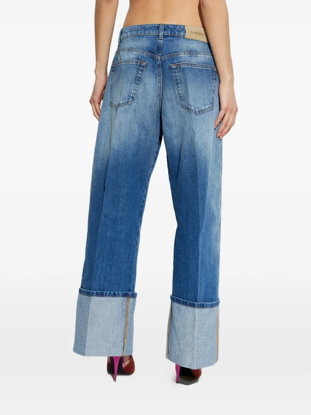 Givenchy Jeans met opgerolde manchetten Blauw