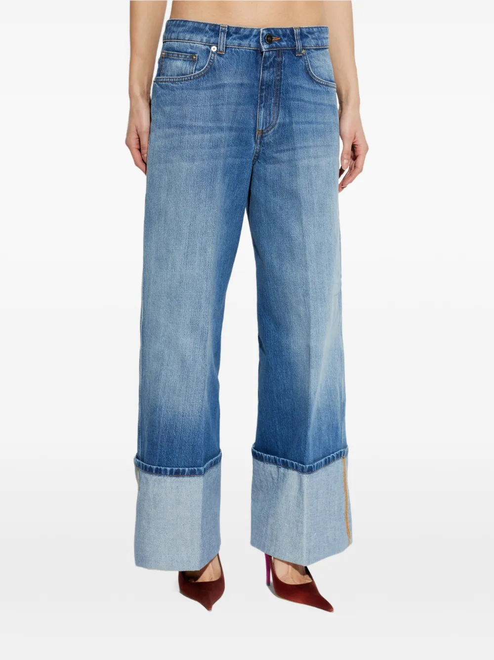  Givenchy Rolled-up Cuffs Jeans - Blue 