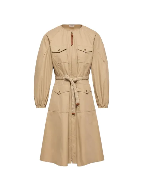 Moncler vestido midi de popelina plisado