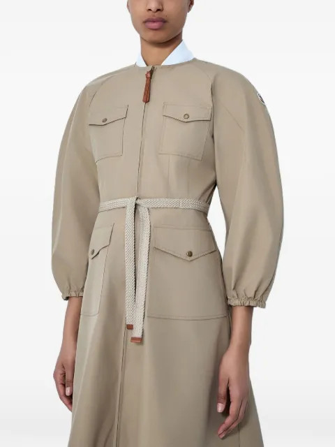 Moncler vestido midi de popelina plisado