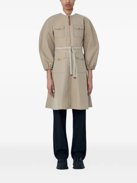 Moncler pleated poplin dress