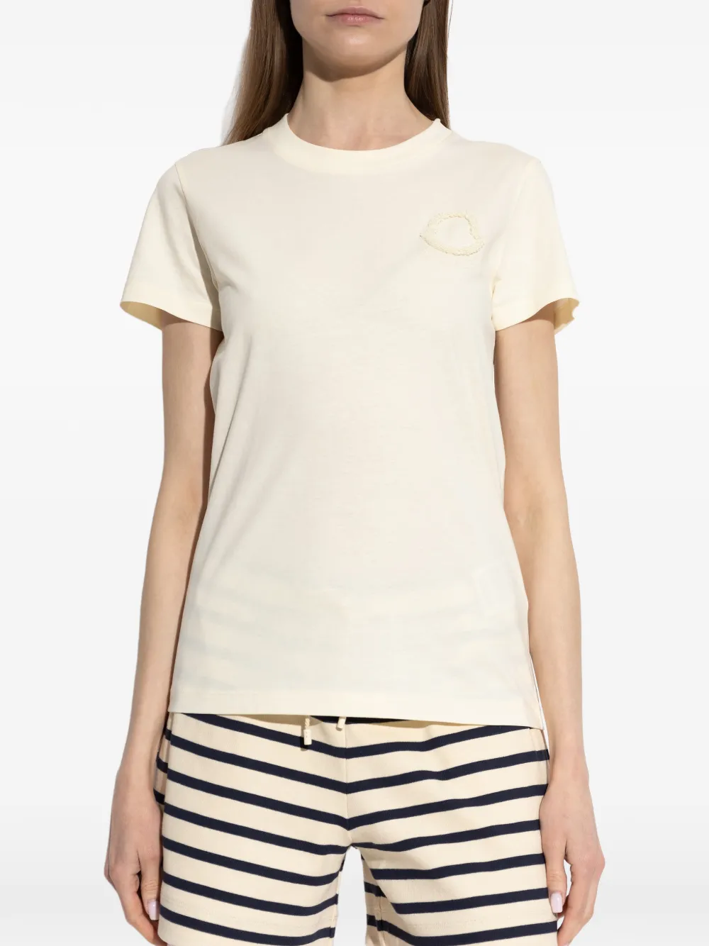  Moncler Logo-detail T-shirt - Neutrals 