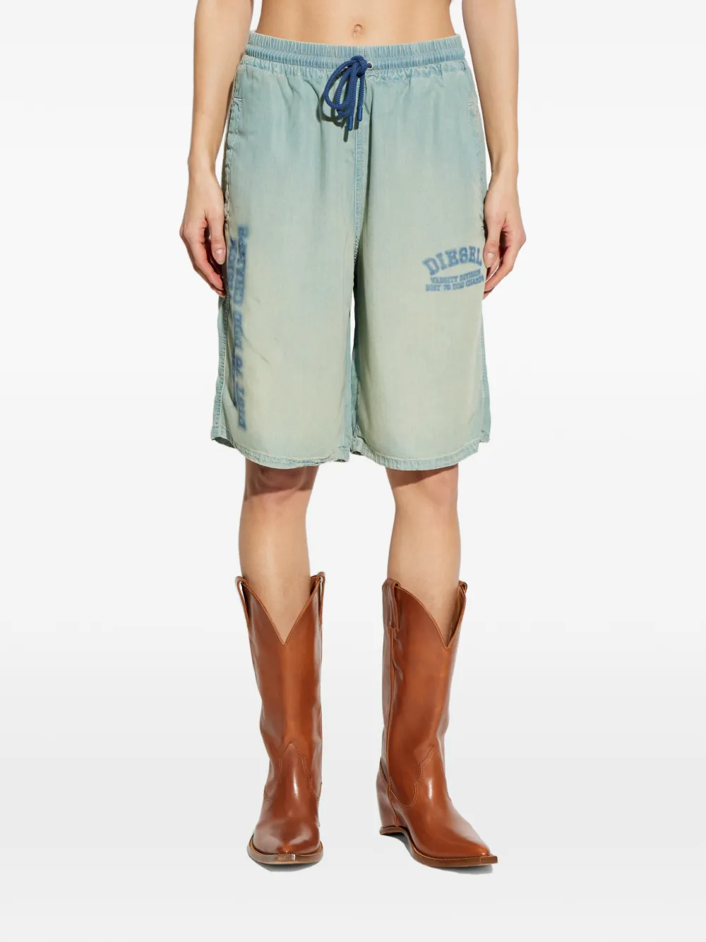  Diesel D-enimos Drawstring Shorts - Blue 