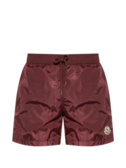 Moncler drawstring logo patch swim shorts