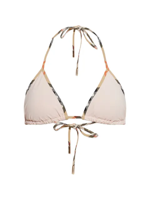 Burberry check-trim bikini top