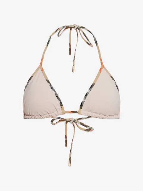 Burberry Check trim bikini top