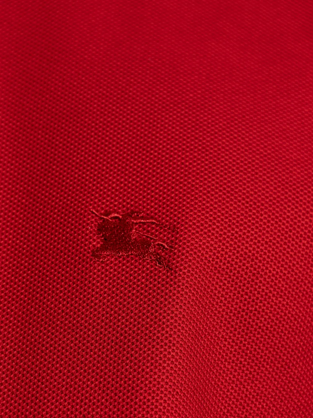 Burberry Poloshirt met geborduurd logo en afwerking Rood