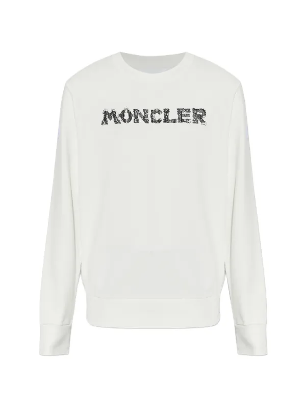 Moncler Logo-print Sweatshirt in White
