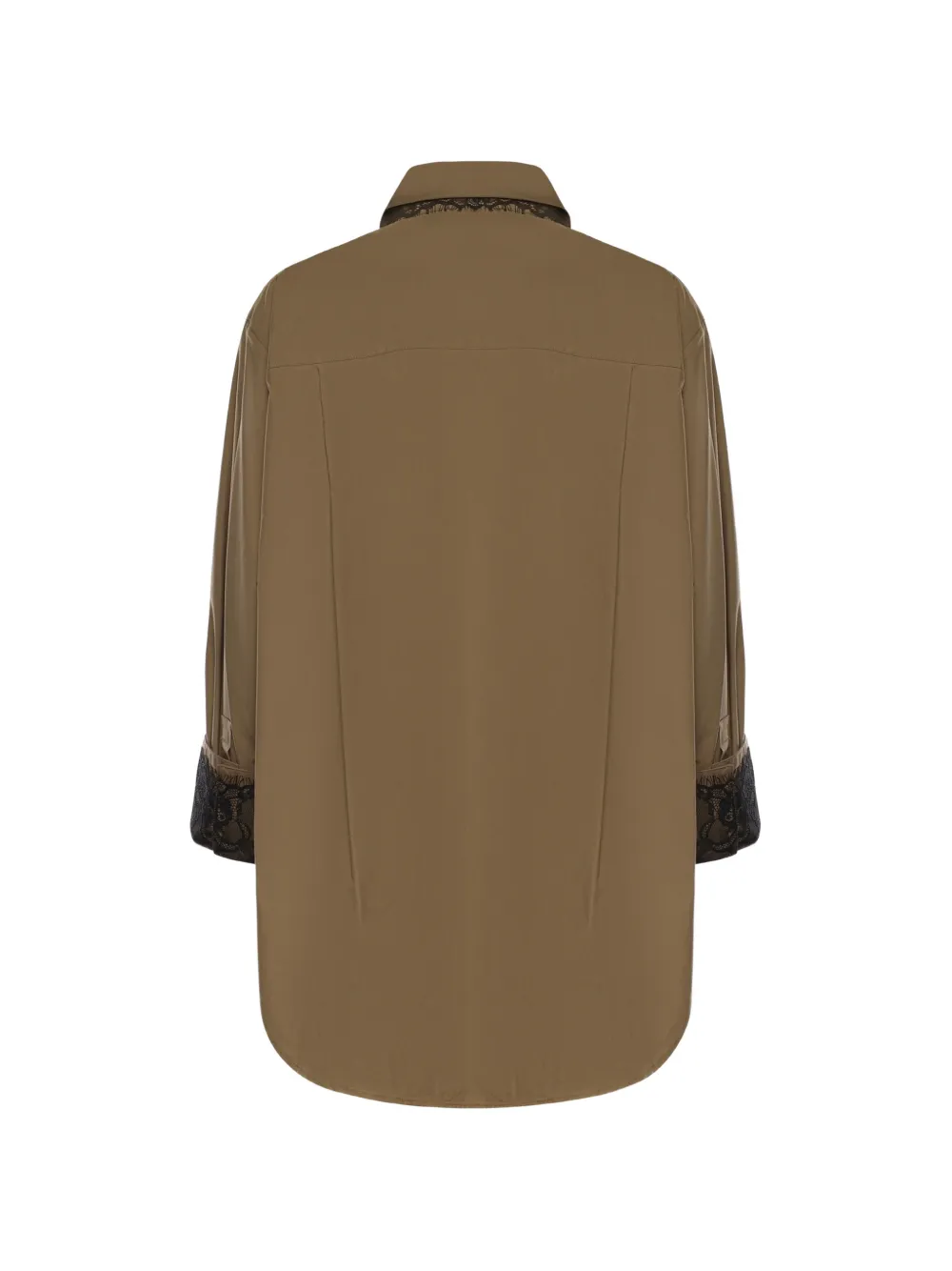 PINKO Popeline blouse met kanten details Groen