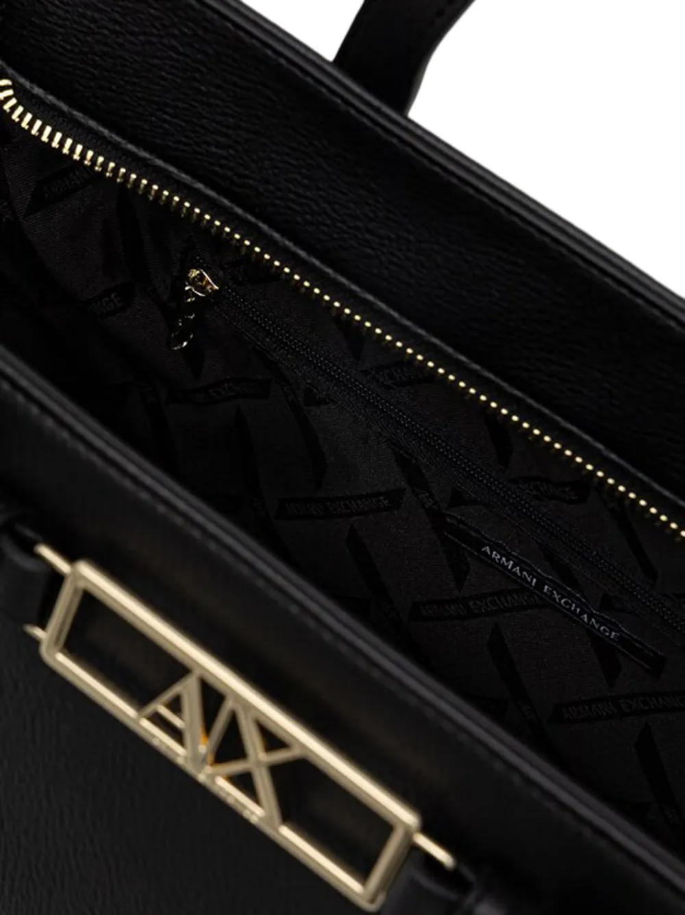 Armani Exchange Shopper met logo Zwart